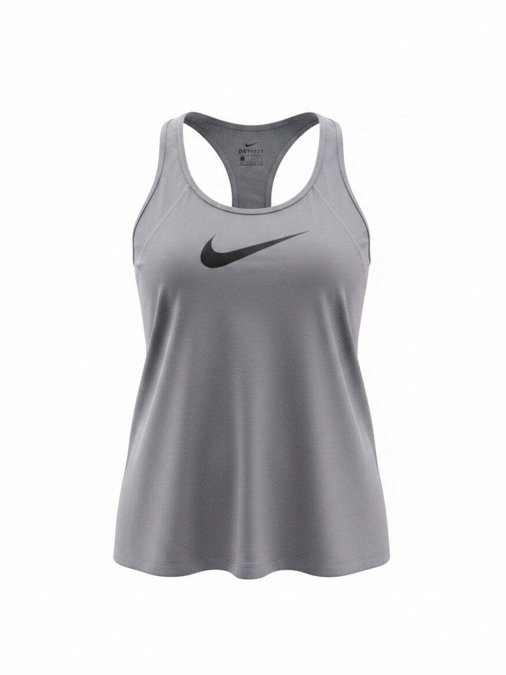 Nike Gray Racerback Tank with Black Swoosh